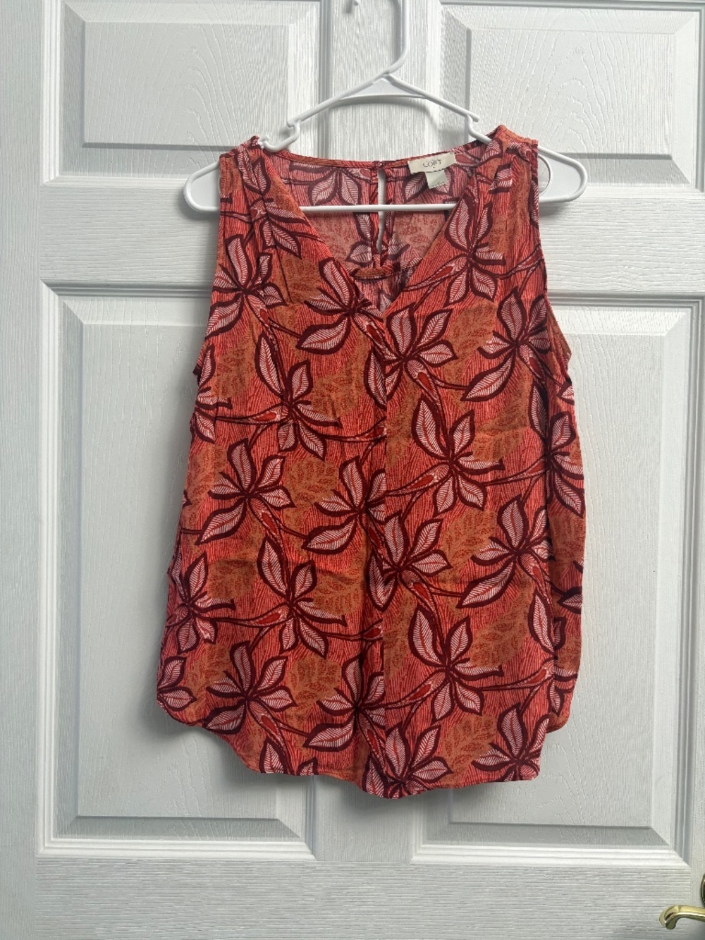 Women's Ann Taylor Loft Floral Blouse Tank Top